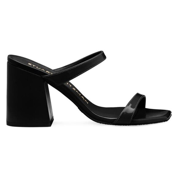 🆕 STUART WEITZMAN Flareblock 85 Slide Sandal Shoes Black 9 - Picture 2 of 14